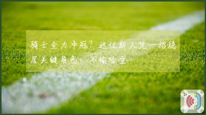 骑士全力冲冠？这位新人凭一招稳居关键角色，不输哈登